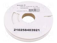Heat shrink sleeve; glueless; 2: 1; 6.4mm; L: 13m; white WEIDMÜLLER