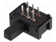 Switch: slide; Pos: 2; SPDT; 0.3A/30VDC; ON-ON; PCB,THT; 11x6.6x5mm KNITTER-SWITCH