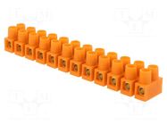 Connector: terminal block; 76A; unflamed; screw terminal; orange SIMET