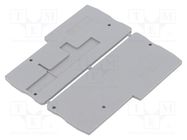 End piece; grey; Width: 2.2mm; Ht: 33.8mm; L: 74.4mm PHOENIX CONTACT