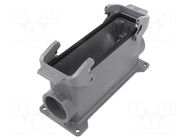 Enclosure for connectors: HDC; size L32B; Han® B; IP65; straight HARTING