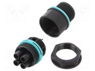 Connector: AC supply; screw terminal; female; TH387; 0.5÷4mm2 TECHNO