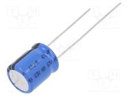 Capacitor: electrolytic; THT; 47uF; 63VDC; Ø10x12mm; Pitch: 5mm VISHAY