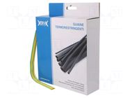 Heat shrink sleeve; glueless; 2: 1; 9.5mm; L: 7m; yellow-green BM GROUP