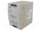 Power supply: switched-mode; for DIN rail; 240W; 24VDC; 10A; 89% XP POWER