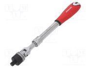 Rattle; 1/2"; with joint,with switch; 368÷508mm; Teeth: 36 PROLINE