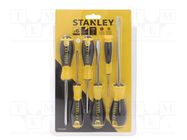 Kit: screwdrivers; Phillips,slot; Essential; blister; 6pcs. STANLEY