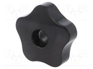 Knob; Ø: 60mm; Int.thread: M12; 16mm; H: 24mm; duroplast PF 