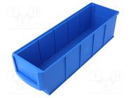 Container: cuvette; plastic; blue; 91x300x81mm 