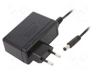 Power supply: switching; mains,plug-in; 12VDC; 50W; Out: 5,5/2,1 MEAN WELL