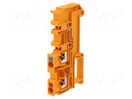 Splice terminal: rail; 0.2÷4mm2; ways: 2; terminals: 2; orange; TS35 PHOENIX CONTACT