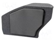 Car loudspeaker enclosure; MDF; black melange; 250mm; Porsche BASSER