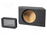 Car loudspeaker enclosure; MDF; black melange; 250mm; BMW; 17l BASSER