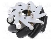 Left wheel; screw; 65mm; Plating: rubber; 1pcs. DFROBOT