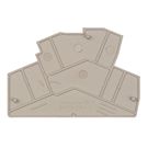 Partition plate (terminal), End and intermediate plate, 77.81 mm x 52.68 mm, dark beige Weidmuller