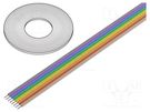 Wire: ribbon; 8x28AWG; 1.27mm; stranded; Cu; unshielded; PVC; 300V CONNFLY