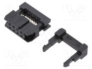 Plug; IDC; female; PIN: 8; IDC; for ribbon cable; 1mm; gold flash ADAM TECH