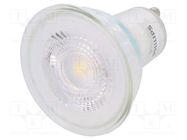 LED lamp; neutral white; GU10; 230VAC; 390lm; P: 4.6W; 36°; 4000K PHILIPS