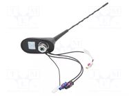 Antenna; car top,automotive; 0.3m; AM,DAB,FM,GPS; 0.25m; 12VDC MTA