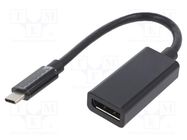 Adapter; DisplayPort 1.2,USB 3.1; 0.15m; black; black; Cablexpert GEMBIRD