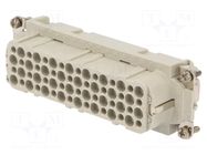 Connector: HDC; contact insert; female; EPIC H-D; PIN: 64; 10A; 250V LAPP
