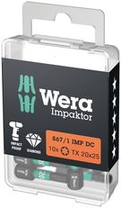867/1 IMP DC TORX® DIY Impaktor bits, 10 x TX 20x25, Wera