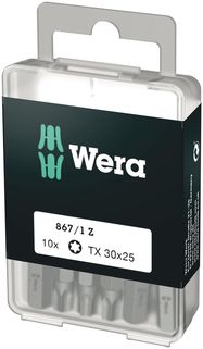 867/1 DIY TORX® bits, 10 x TX 30x25, Wera