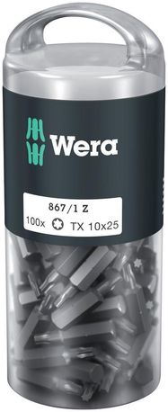 867/1 TORX® DIY 100, 100 x TX 10x25, Wera