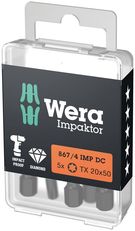 867/4 IMP DC TORX® DIY Impaktor bits, 5 x TX 20x50, Wera