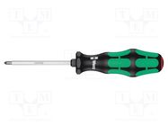 Screwdriver; Phillips; PH1; Blade length: 80mm; Overall len: 178mm WERA