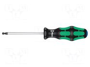 Screwdriver; hex key,spherical; HEX 5mm; Blade length: 100mm WERA