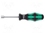 Screwdriver; 6-angles socket; HEX 7mm; deep; Blade length: 90mm WERA