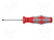 Screwdriver; square; #00; Blade length: 60mm; Overall len: 141mm WERA