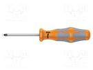 Screwdriver; square; #0; Blade length: 60mm; Overall len: 141mm WERA