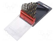 Drill set; for metal; high speed steel; plastic box; metal PROLINE