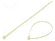 Cable tie; L: 200mm; W: 4.6mm; natural; polyamide; 225N; Ømax: 50mm HELLERMANNTYTON