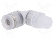 Push-in fitting; threaded,angled 90°; -0.95÷10bar; -20÷60°C FESTO