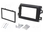 Radio frame; Fiat; 2 DIN; matt black 4CARMEDIA