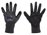 Protective gloves; Size: 11,XXL; grey; steel wire,HPPE,polyester WONDER GRIP