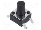Microswitch TACT; SPST-NO; Pos: 2; 0.05A/12VDC; SMT; 1.57N; 7mm E-SWITCH