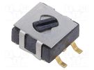 Switch: rotary; Pos: 2; 0.05A/12VDC; -40÷105°C; SMD; Leads: flat pin KNITTER-SWITCH