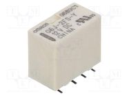 Relay: electromagnetic; DPDT; Ucoil: 12VDC; Icontacts max: 1A; SMD OMRON Electronic Components