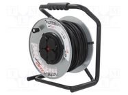 Extension lead; reel,with non-rotating sockets; Sockets: 4; 40m JONEX