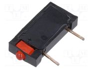 LED; in housing; 1.8mm; No.of diodes: 1; red; 20mA; 70°; 1÷5mcd MENTOR