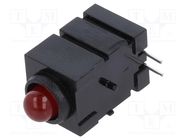 LED; in housing; 5mm; No.of diodes: 1; red; 20mA; Lens: red,diffused MENTOR