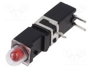 LED; in housing; 3.9mm; No.of diodes: 1; red; 2mA; 60°; 1.2÷4mcd MENTOR