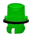 LED LENS, GREEN, PC, CYLINDRICAL, 0.362"