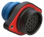 23 POSITION PANEL MOUNT RECEPTACLE, SOCKET, SHELL SIZE 24, REDUCED DIAMETER SEAL (BLUE), SMALL THREAD ADAPTER 86AK2743