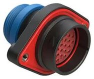 31 POSITION PANEL MOUNT RECEPTACLE, PIN, SHELL SIZE 24, REDUCED DIAMETER SEAL (BLUE), SMALL THREAD ADAPTER 86AK2749