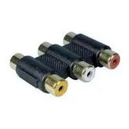 PHONE / RCA COUPLER, 3X SKT TO SKT